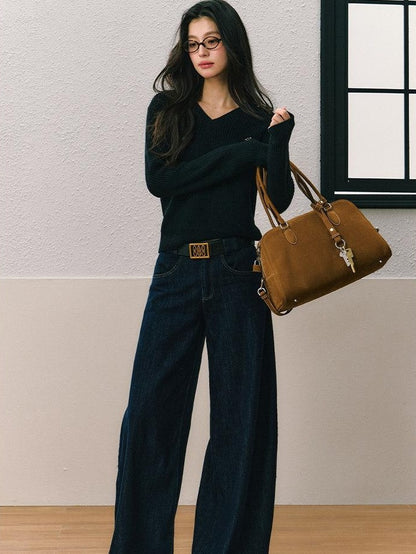 7Shiftin Casual Two Piece Crop Top High Waist Denim Pants Women Top &amp; Pants Sets