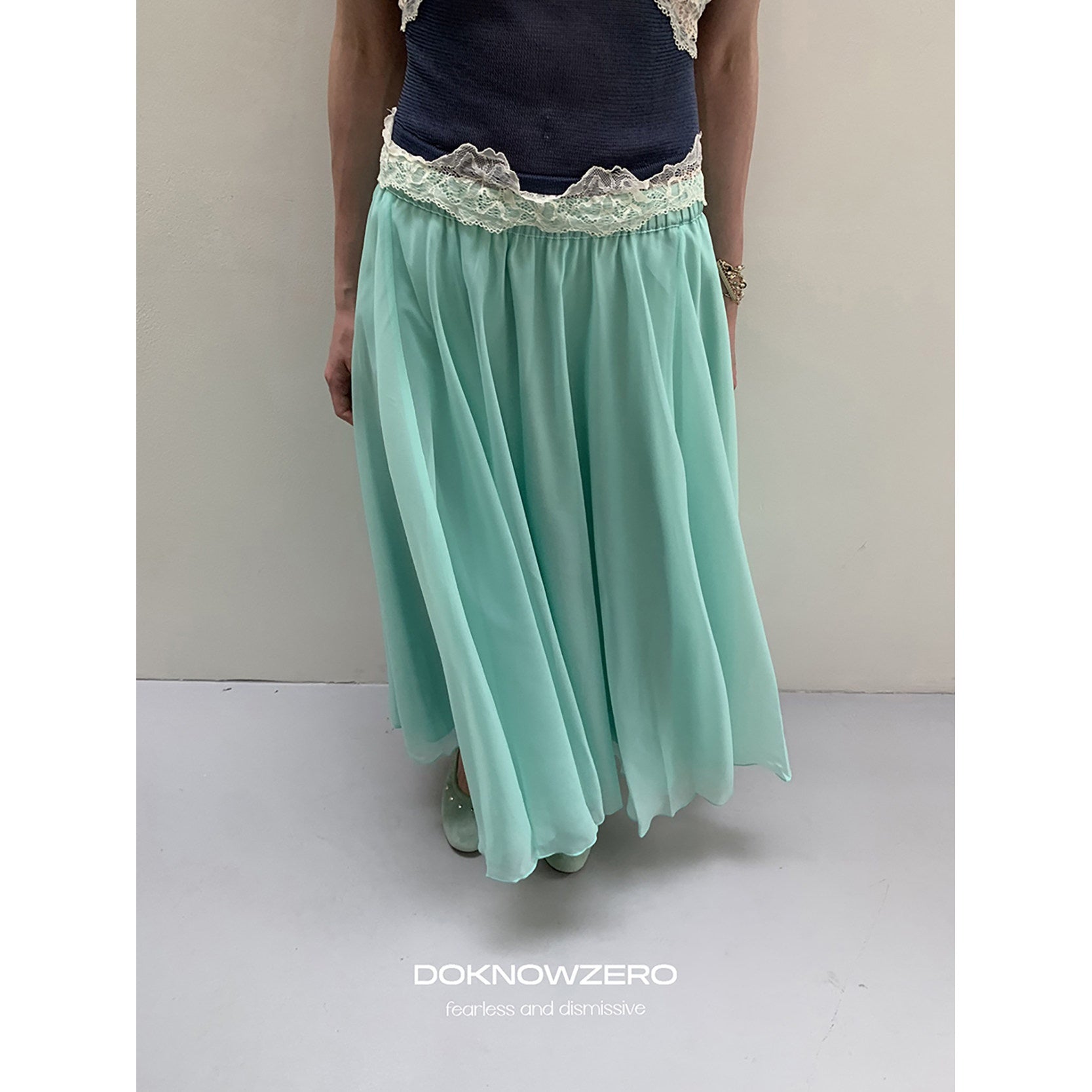 DKZ_OFFICIAL_Mint_Green_Tulle_A_Line_Drapey_Elastic_Waist_Women&