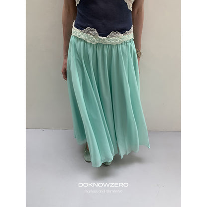 DKZ_OFFICIAL_Mint_Green_Tulle_A_Line_Drapey_Elastic_Waist_Women&