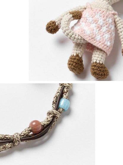 OuttheBlue Playful Cat Charm Leopard Pattern Pendant For Women Pet Lover Jewelry