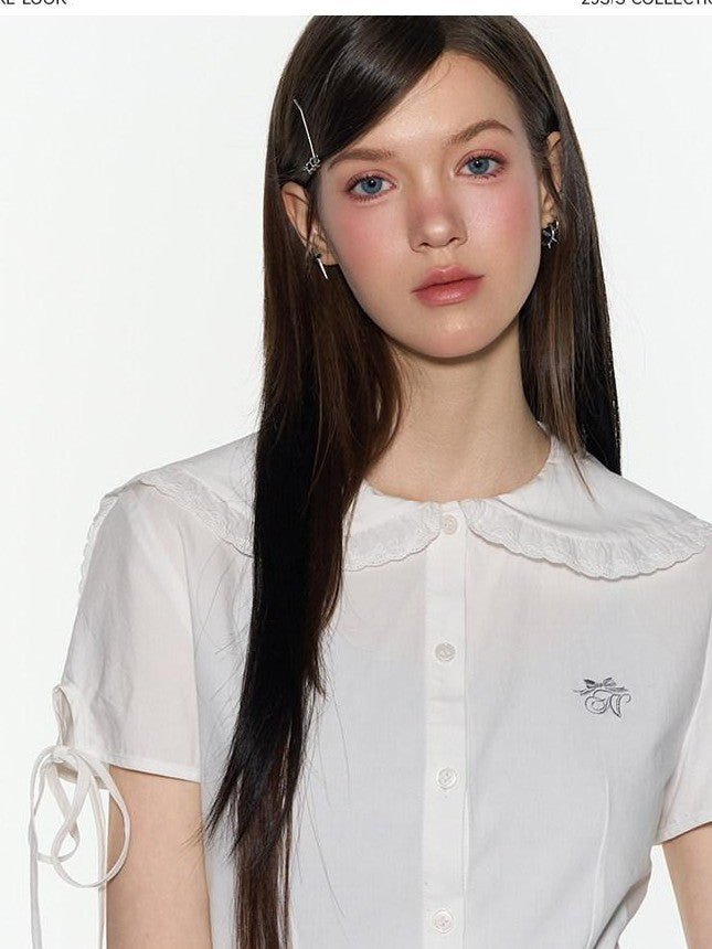 NAPSNAPS Navy Lace Sailor Collar Tie Academy Women&