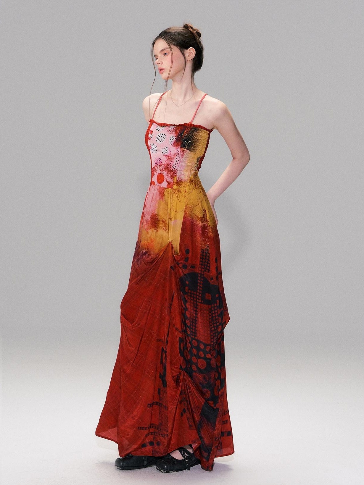 The NeverMore Rayon Cotton Blend Vintage Strapless A Line Slim Women Vacation Maxi Dresses