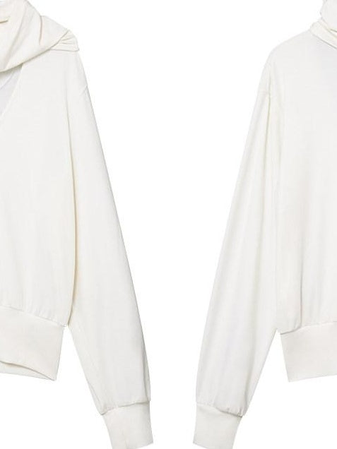 RUN TO THE FUTURE Soft Modal Casual Slim Fit Backless V-neck Raglan Women Long Sleeve T-Shirts