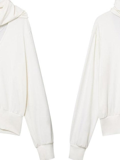 RUN TO THE FUTURE Soft Modal Casual Slim Fit Backless V-neck Raglan Women Long Sleeve T-Shirts