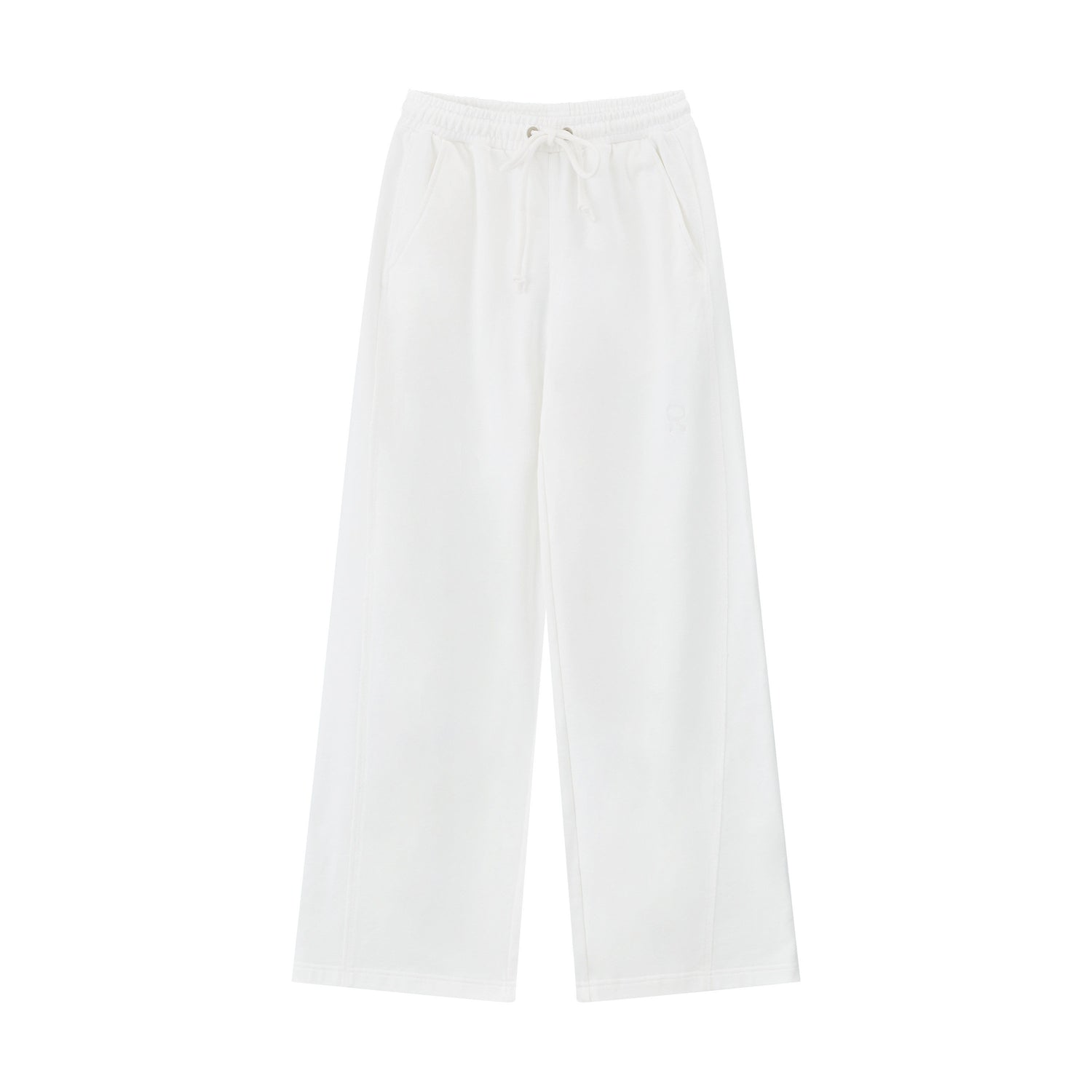 RUN TO THE FUTURE 100 Percent Cotton Original Low Waist Pocket Moonlight White Wide-Leg Pants