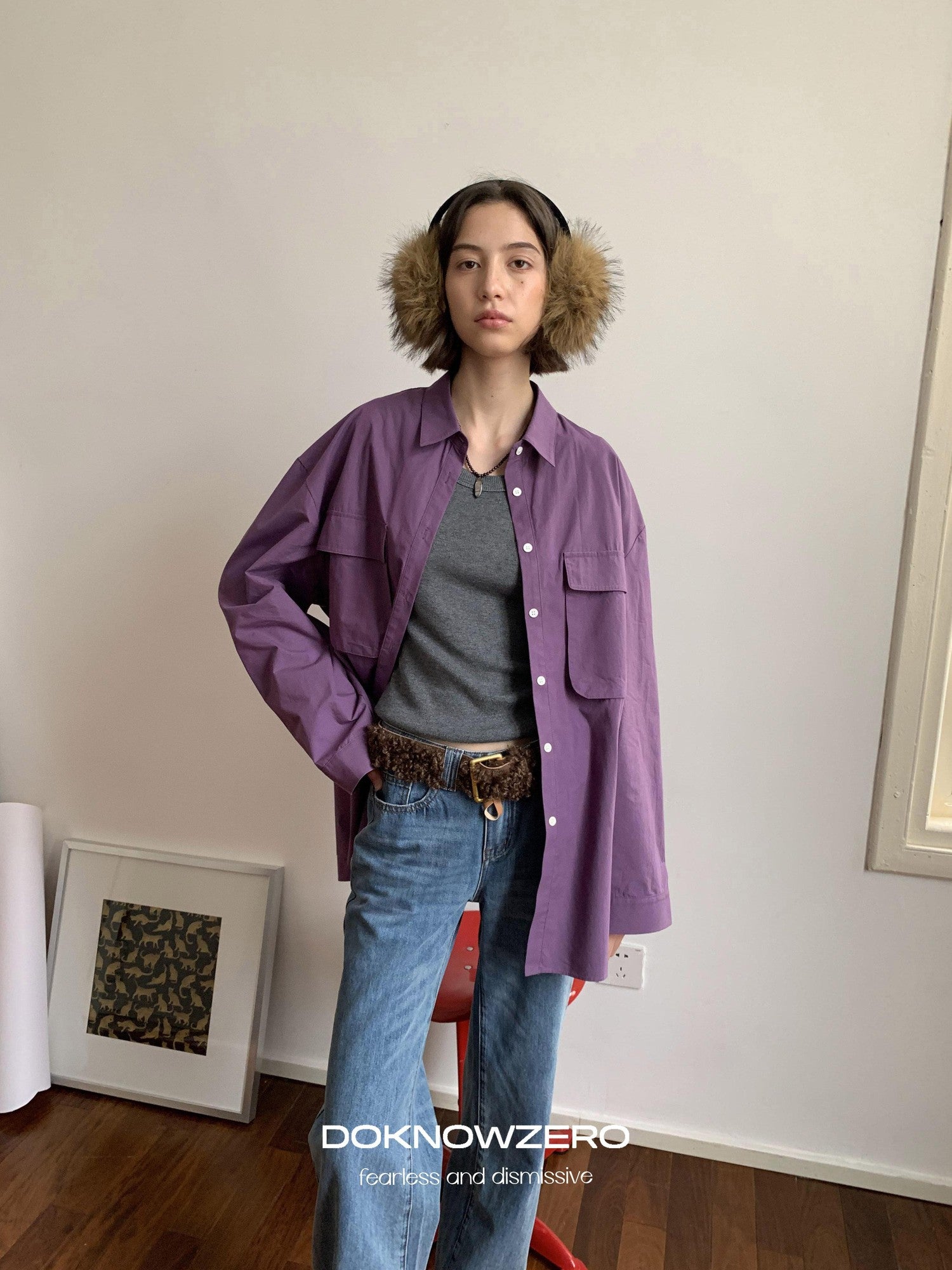DKZ OFFICIAL Blue Washed Pocket Cleanfit Women&