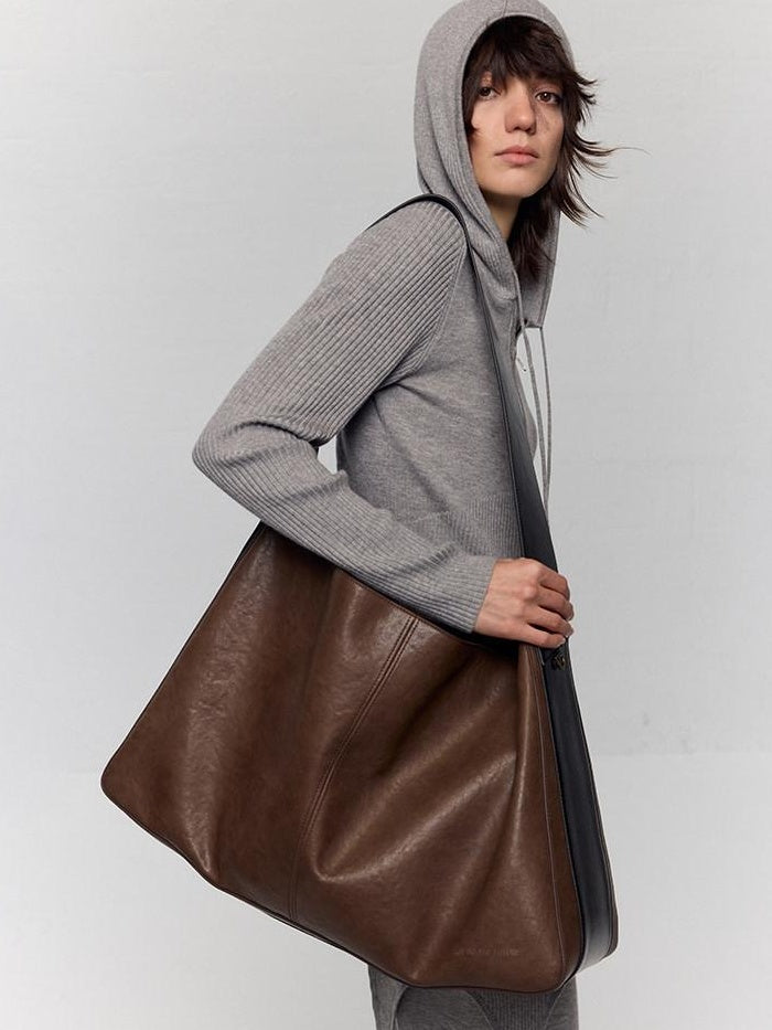 RUN TO THE FUTURE Large Zipper Pocket Casual Minimalist Single Strap Everyday Cross Body Bags