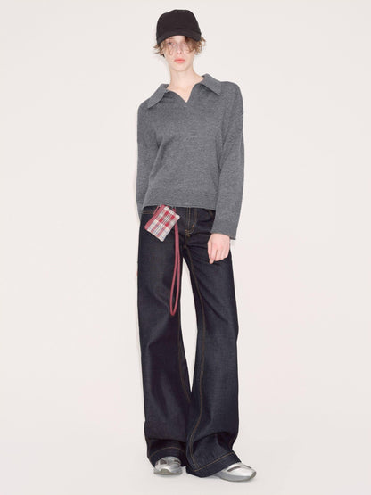 RUN TO THE FUTURE Vintage Low Waist Raw Denim No Stretch Zip Fly Women Straight Jeans