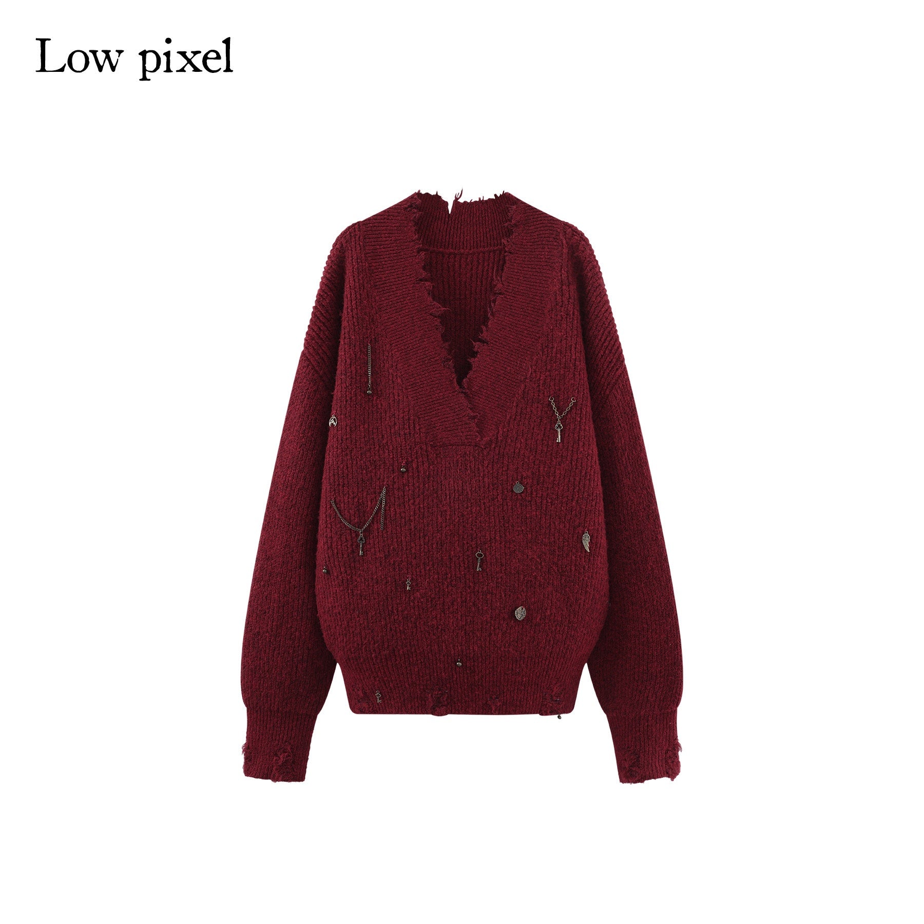 Low_pixel_Warm_Oversized_Street_Raw_Hem_Women_V-neck_Red_Pullover_Sweaters_MISSTT