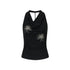 AnnoMundi_Airy_Lyocell_Embroidered_Halter_Polo_Collar_Midi_Women_Black_Tank_Tops_MISSTT