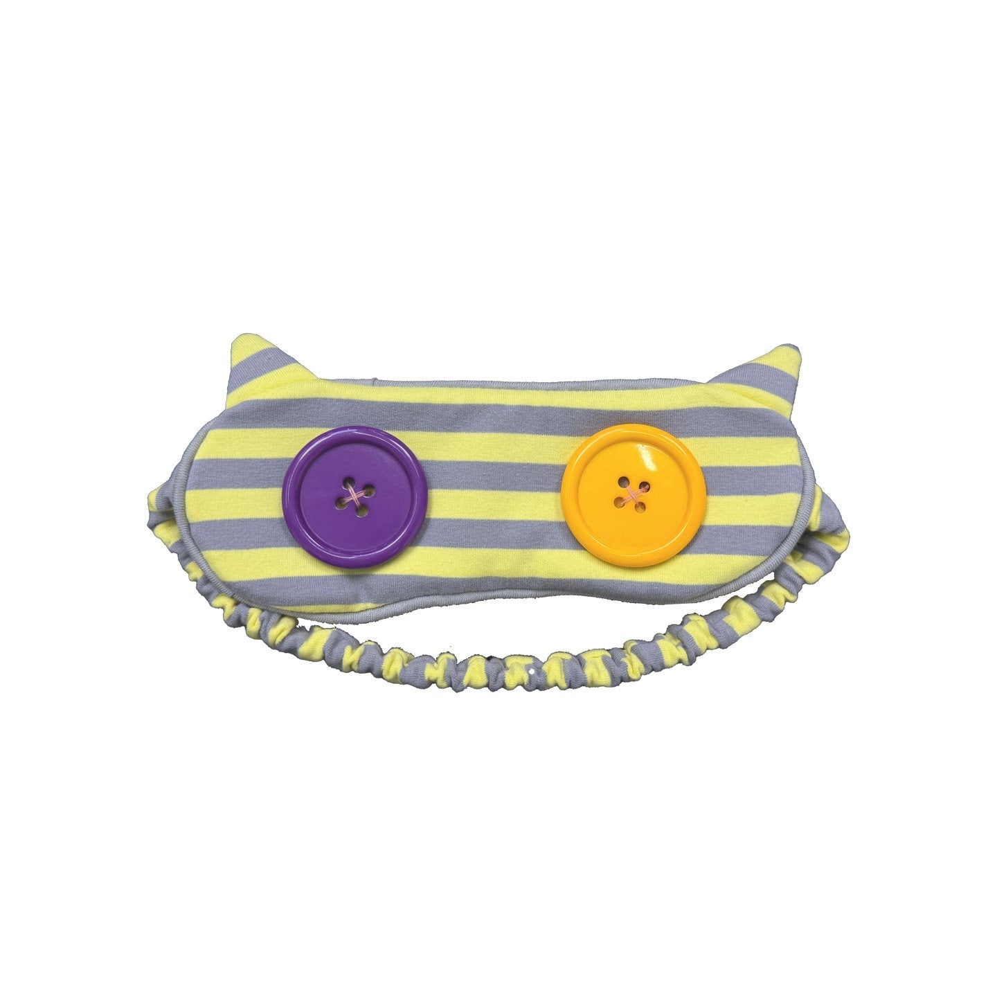 Ttsunami_Mint_Yellow_Gray_Striped_Two_Tone_Button_Devil_Horn_Women&