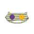 Ttsunami_Mint_Yellow_Gray_Striped_Two_Tone_Button_Devil_Horn_Women&