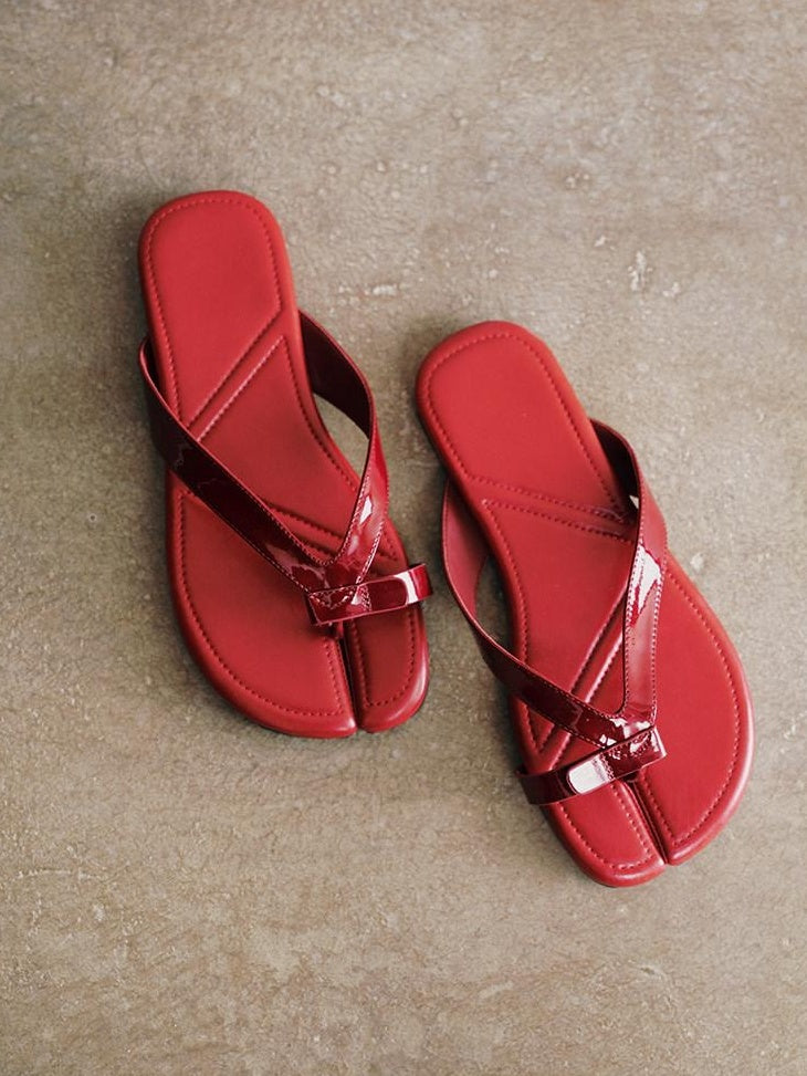 RUN TO THE FUTURE Comfortable Low Heel Microfiber Casual Youth Everyday Flat Sandals