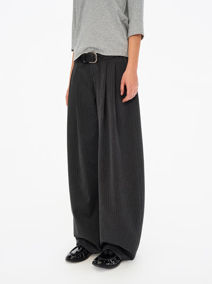 Northbutsouth Vertical Stripe No Waistband Relaxed Mid Rise Curved Leg Women&