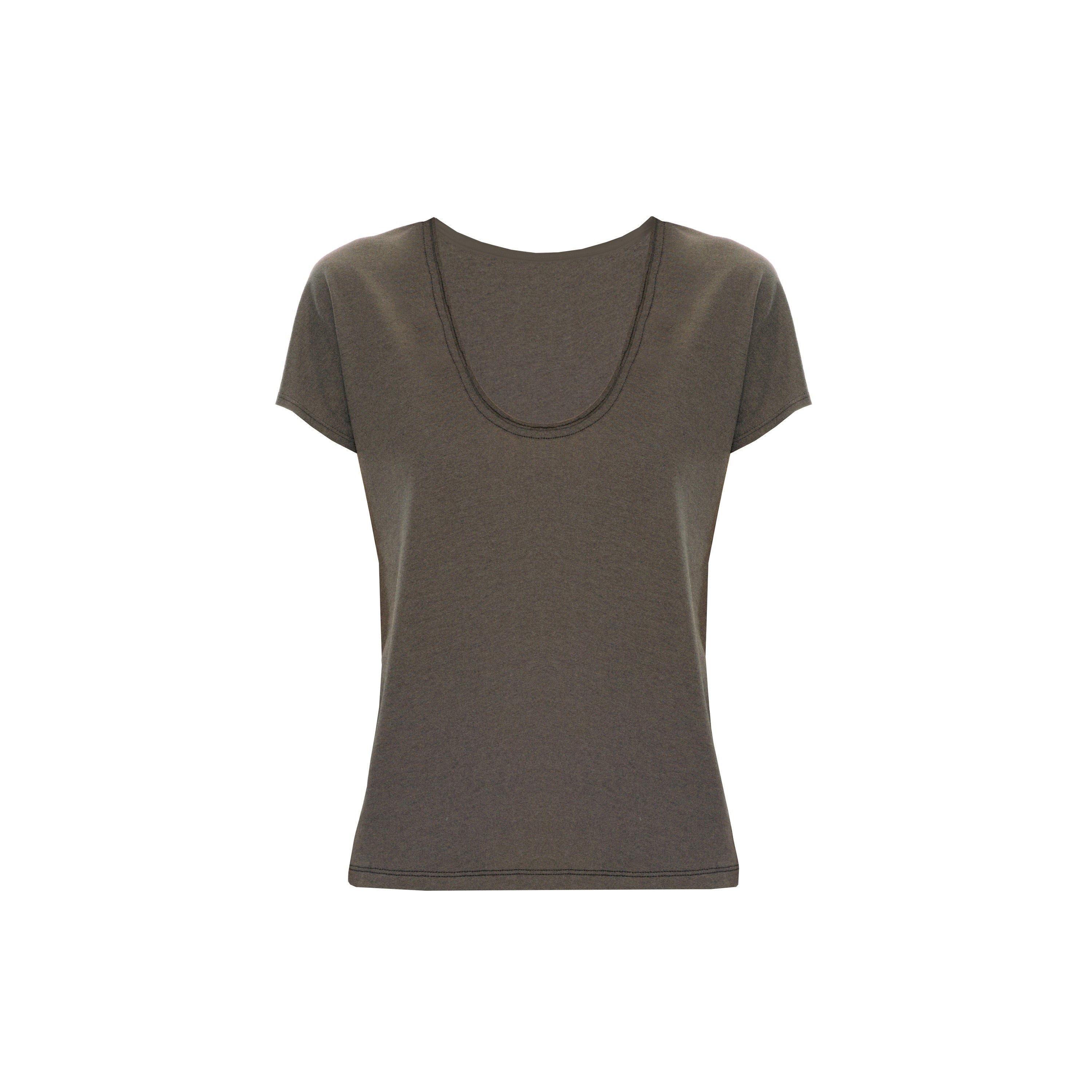 Northbutsouth_Multicolor_Rolled_Hem_U_Neck_Loose_Women&
