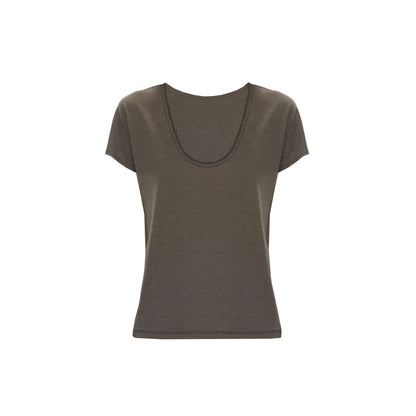Northbutsouth_Multicolor_Rolled_Hem_U_Neck_Loose_Women&