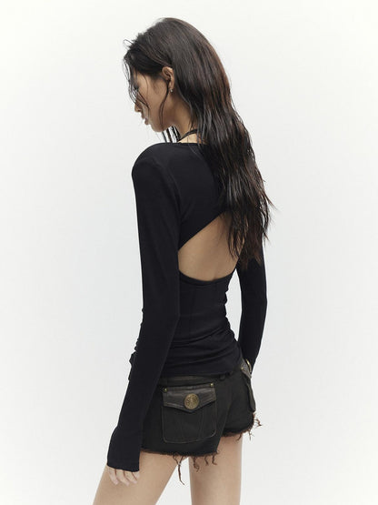 Low pixel Low Rise Khaki Patchwork Dark Aesthetic Slim Fit Cotton Zip Fly Mini Shorts