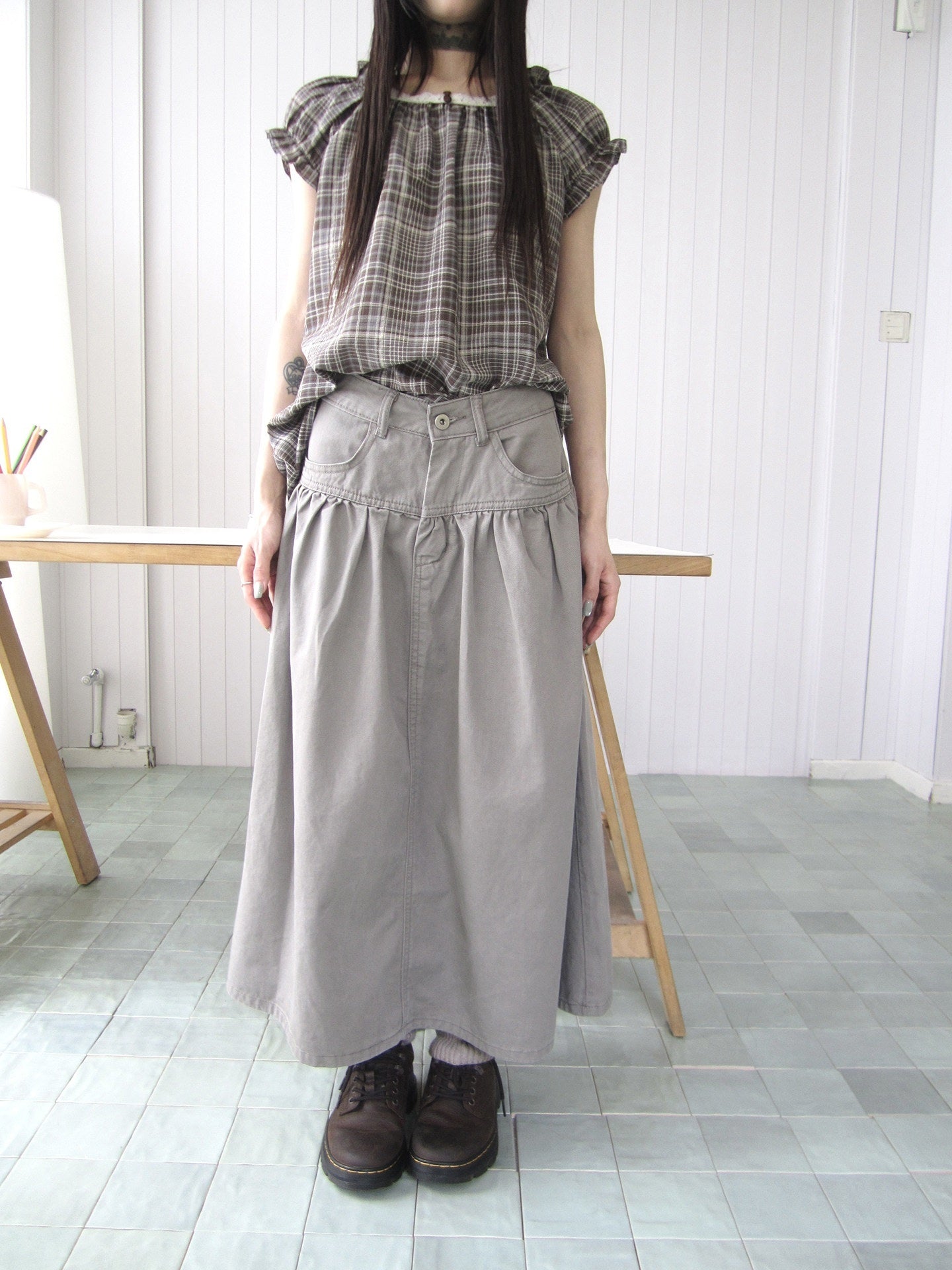 ang_project_Vintage_Distressed_Pleated_High_Waist_A_Line_Women&
