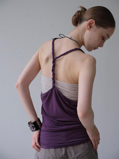 DKZ OFFICIAL Colorblock Offset Twist Knot Women&