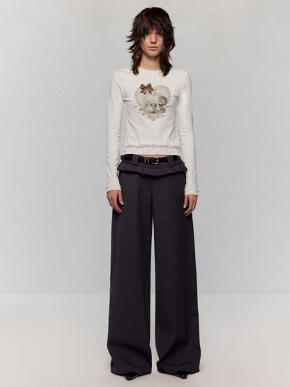 RUN TO THE FUTURE Original Low Waist Zip Fly Pocket Gray Womens Viscose Stretch Straight Pants