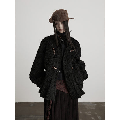 INDULGE_Warm_Durable_Casual_Loose_Women_Black_Polyester_Long_Sleeve_Fleece_Jackets_MISSTT