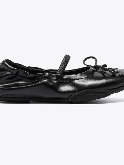RUN TO THE FUTURE Cushioned Lambskin Casual Round Toe Microfiber Upper Rubber Sole Flats