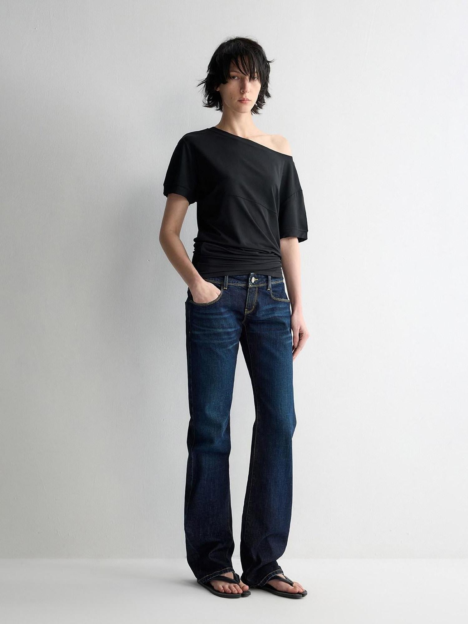 RUN TO THE FUTURE Breathable Modal Slim Fit Boat Neck Casual Women Solid Short Sleeve T-Shirts