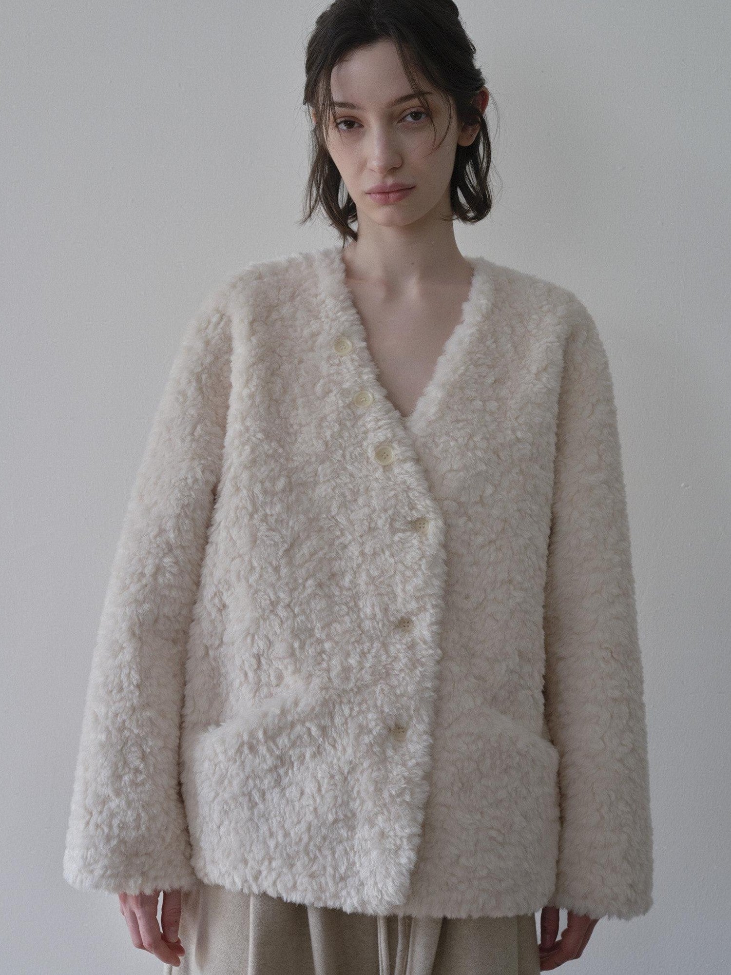 DKZ OFFICIAL Fluffy Detachable Faux Fur Scarf Collar Women&
