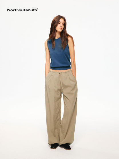 Northbutsouth Black Cooling Elastic Waist Tapered Women&