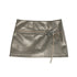 nit alcove Sexy High Waist Pu A Line Zipper Aesthetic For Women Champagne Mini Skirts
