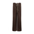7Shiftin Brown Drawstring Pocket Natural Waist Original Straight Women Wide Leg Pants