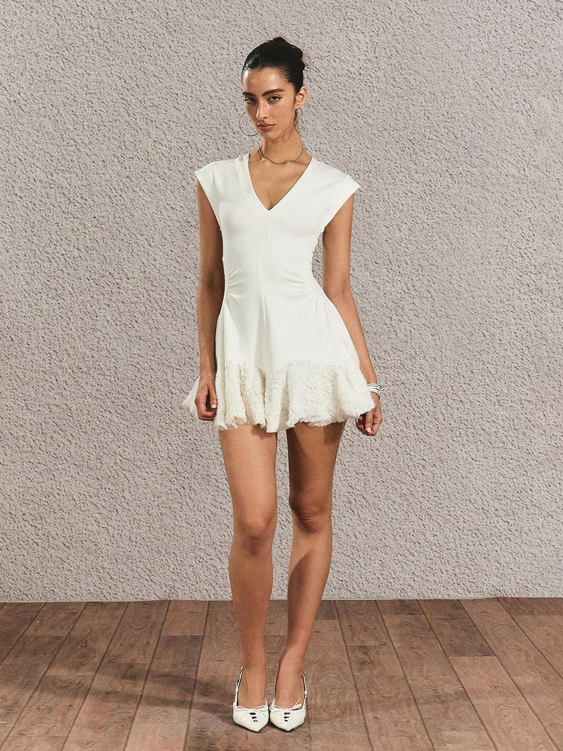 The NeverMore High Waist Street Slim Fit Spaghetti Strap Polyester Everyday Chic Mini Dresses
