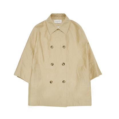 Northbutsouth_Light_Sheen_Crinkle_Double_Breasted_Batwing_Women&