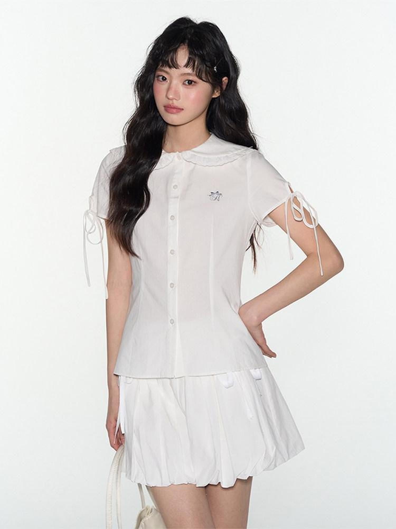 NAPSNAPS Navy Lace Sailor Collar Tie Academy Women&
