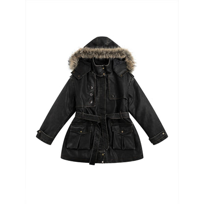 Cest_Nous_Fur_Collar_Hooded_Utility_Distressed_Women&