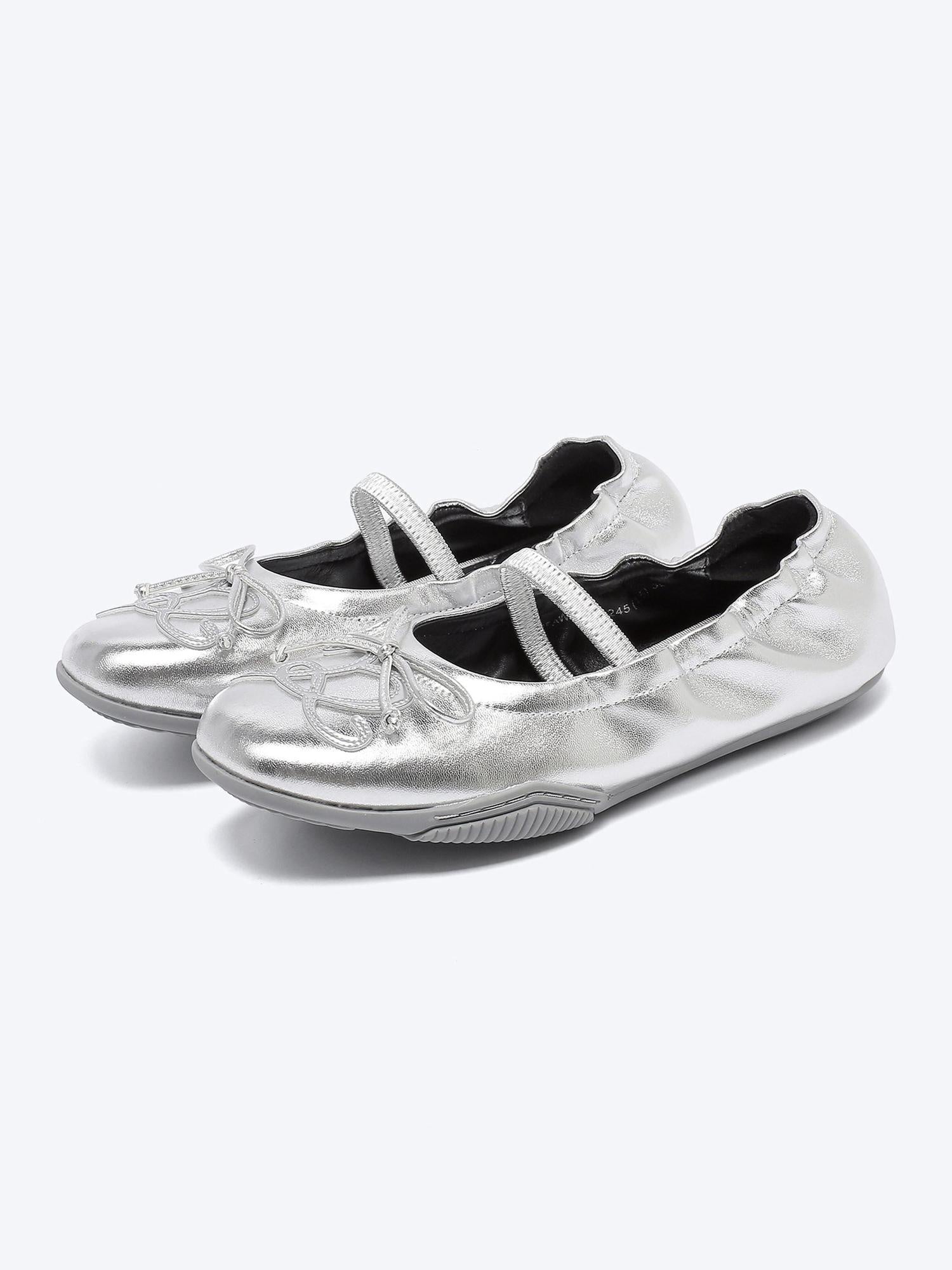 RUN TO THE FUTURE Cushioned Lambskin Casual Round Toe Microfiber Upper Rubber Sole Flats