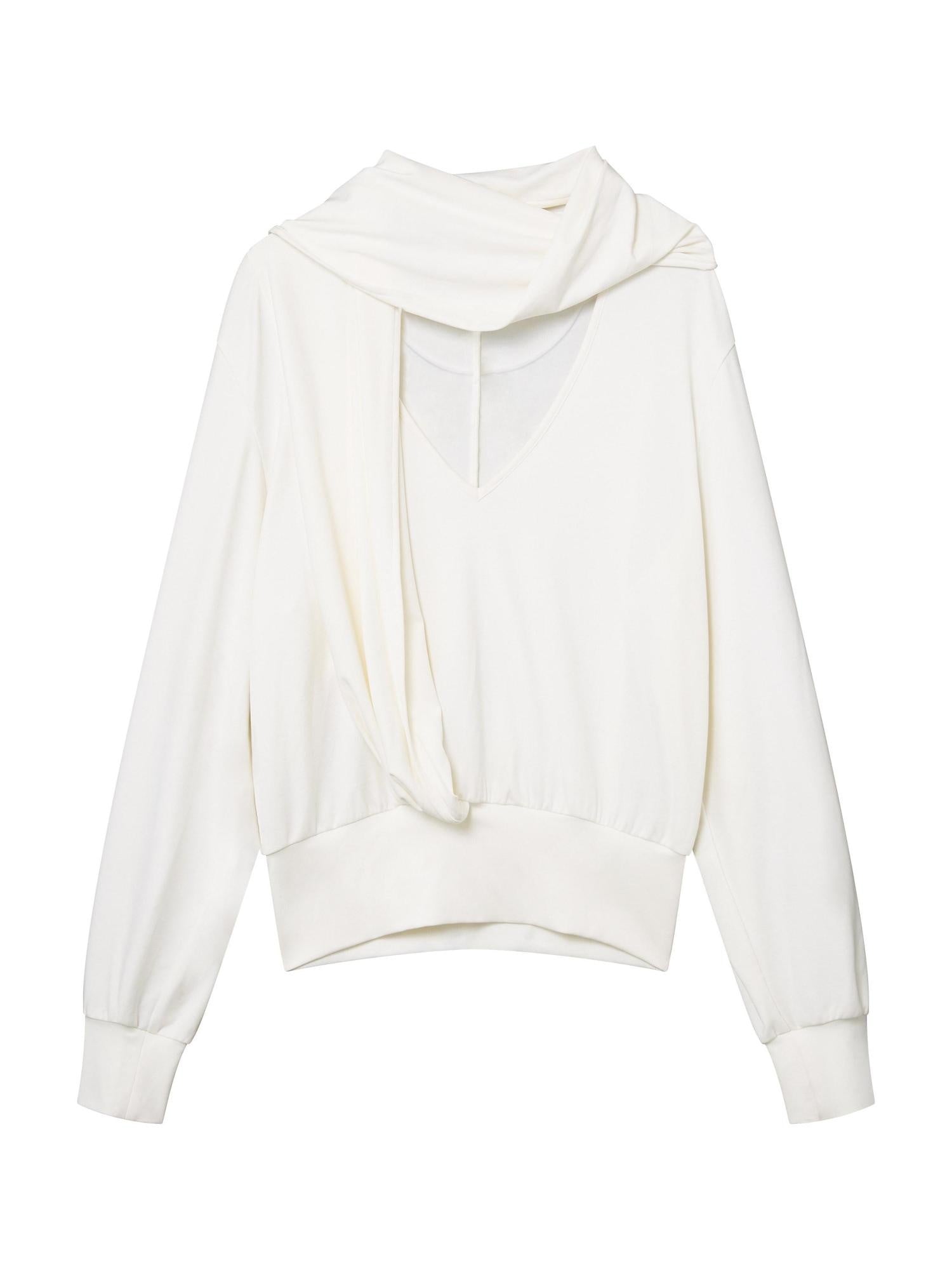 RUN TO THE FUTURE Soft Modal Casual Slim Fit Backless V-neck Raglan Women Long Sleeve T-Shirts