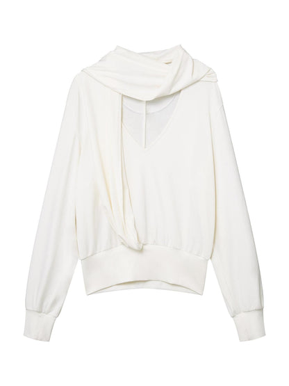 RUN TO THE FUTURE Soft Modal Casual Slim Fit Backless V-neck Raglan Women Long Sleeve T-Shirts