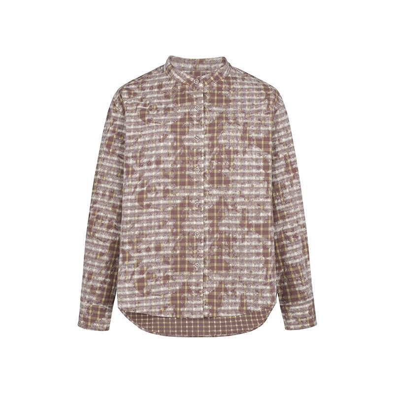 Dorydory_Vintage_Distressed_Round_Neck_Plaid_Niche_Japanese_Women&