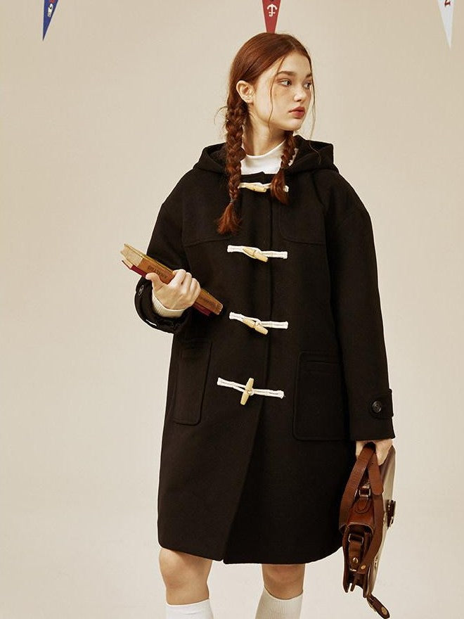 NAPSNAPS Retro Hooded Toggle Padded Women&