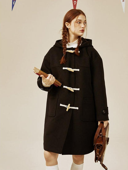 NAPSNAPS Retro Hooded Toggle Padded Women&