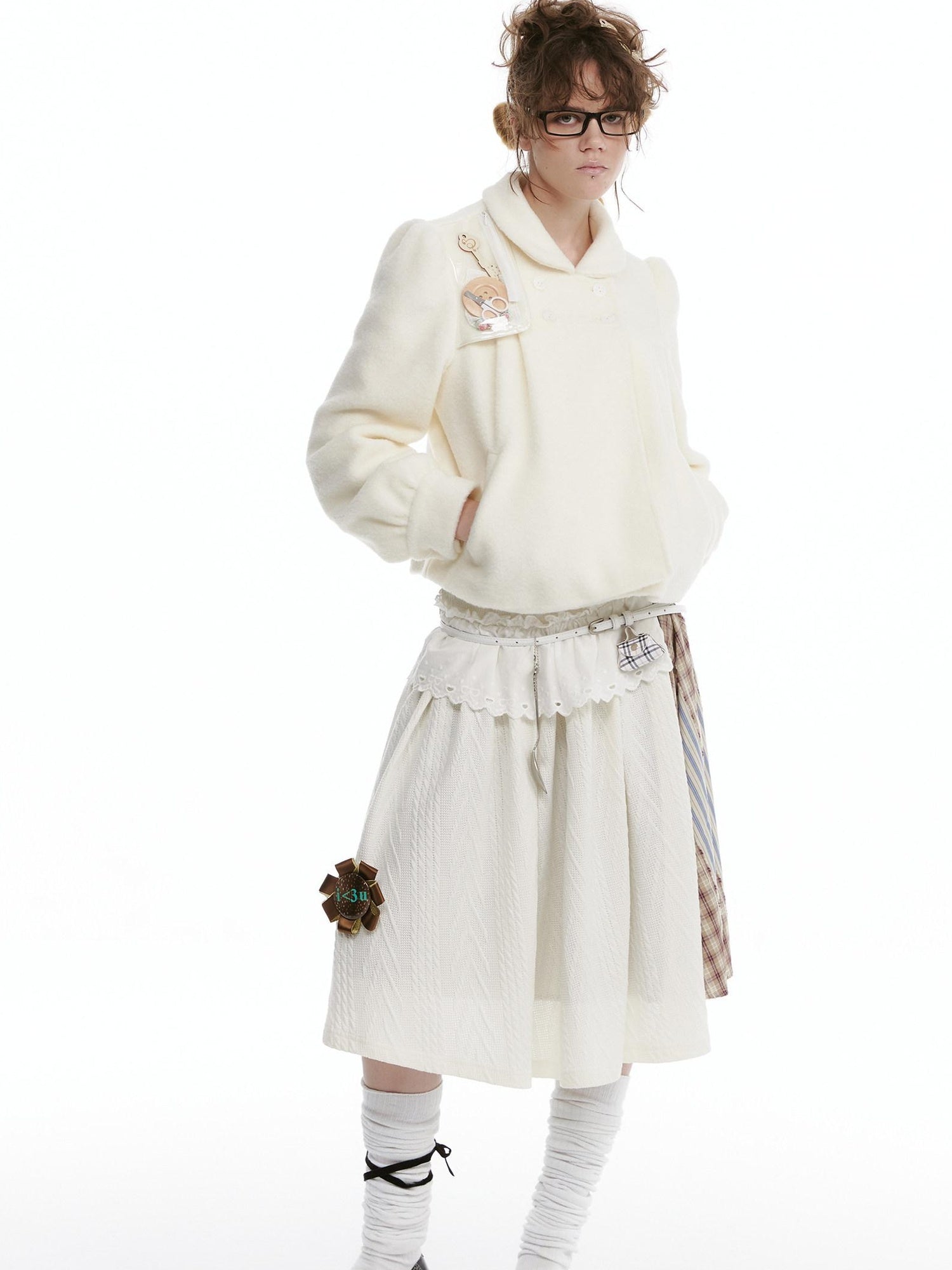 nit alcove Vestes courtes pour femme en fausse laine d&