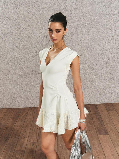 The NeverMore High Waist Street Slim Fit Spaghetti Strap Polyester Everyday Chic Mini Dresses