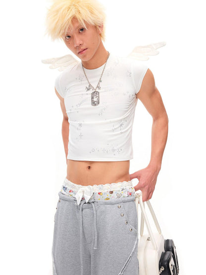 CFIERCE Starlight Rhinestone Angel Wing Women&