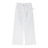 RUN TO THE FUTURE Low Rise 96 Percent Cotton Casual Loose Fit White Denim Wide-Leg Jeans