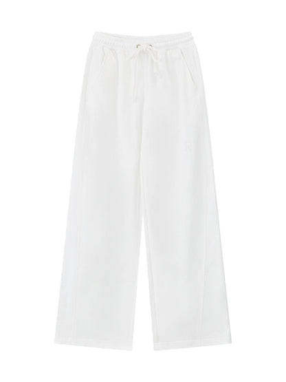 RUN TO THE FUTURE 100 Percent Cotton Original Low Waist Pocket Moonlight White Wide-Leg Pants