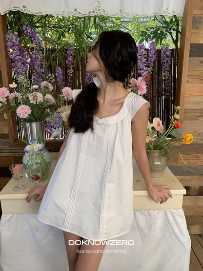 DKZ OFFICIAL White Doll Collar A Line Two Piece Women&