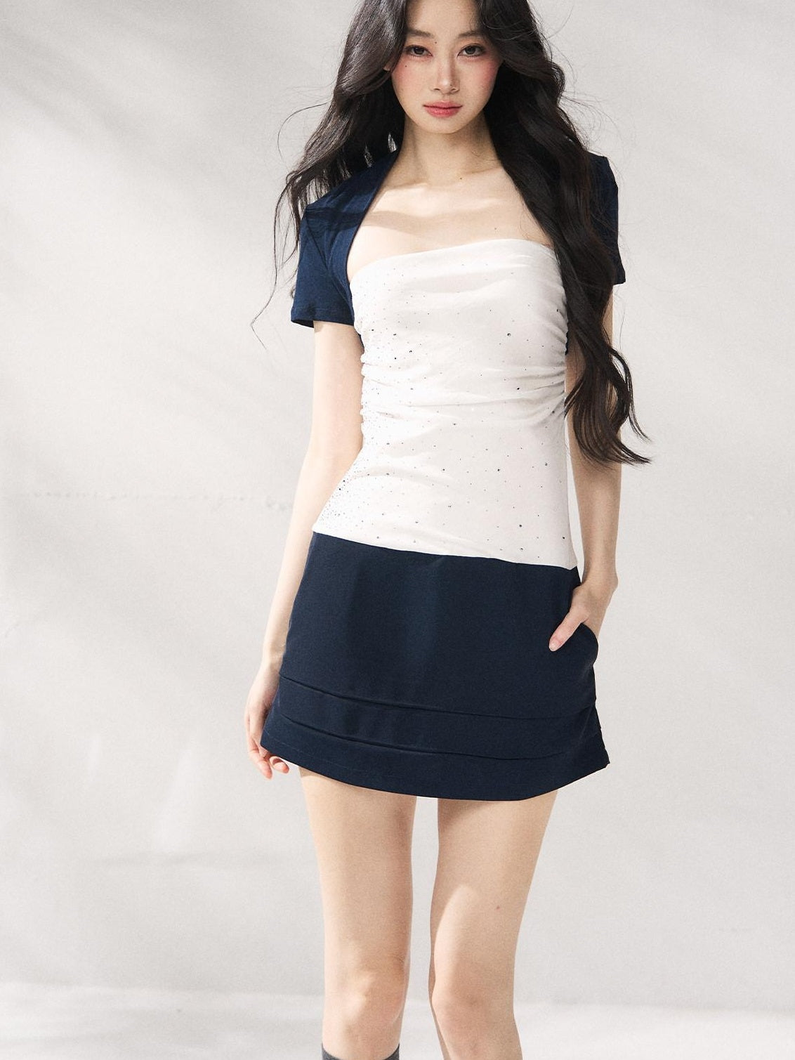 7Shiftin Ensemble chic à taille haute composé d&