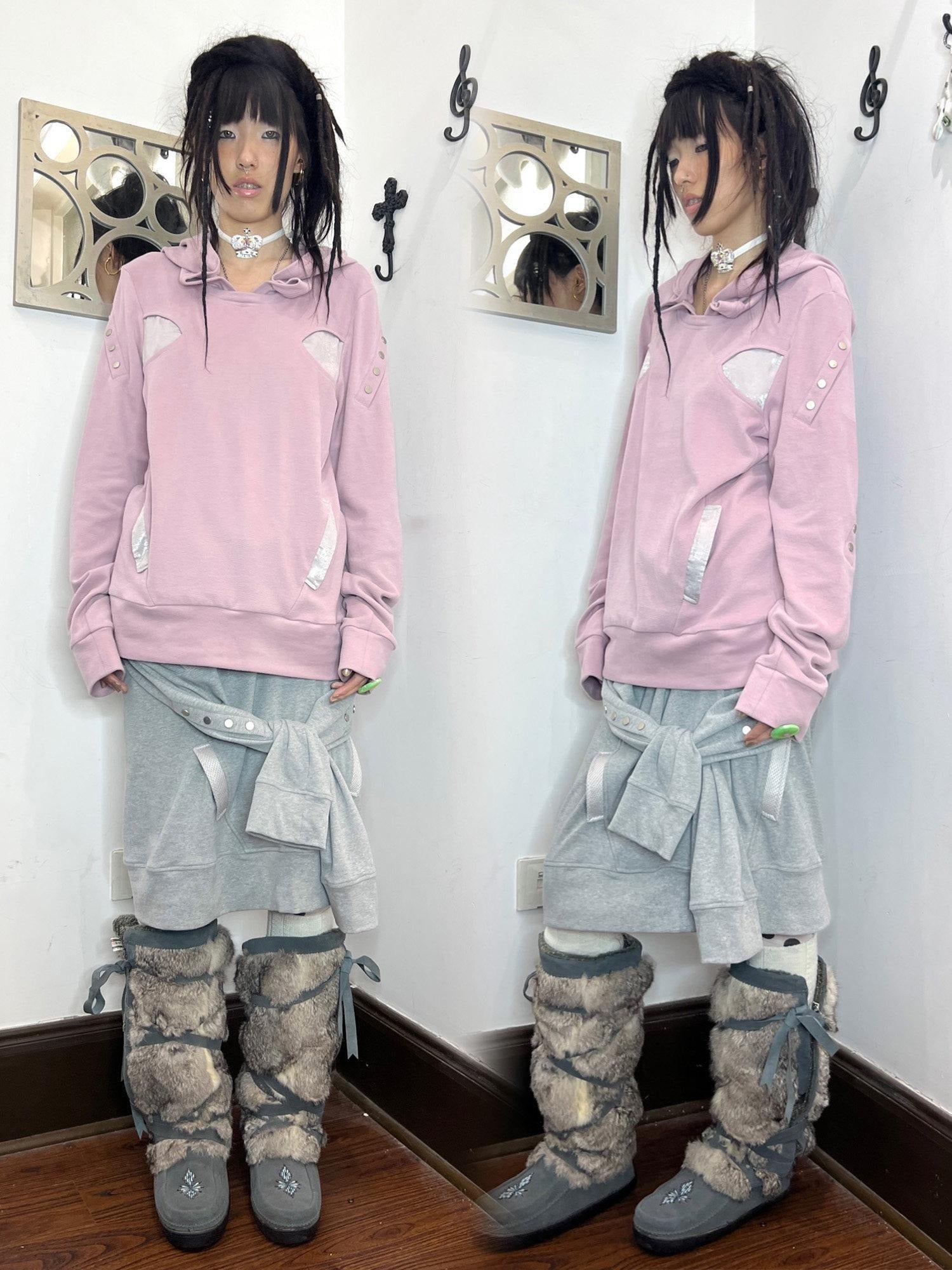 nit alcove Warm Cotton Fleece Lined Pullover Kangaroo Pocket Straight Fit Unisex Hoodie