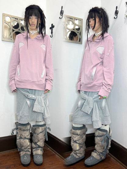 nit alcove Warm Cotton Fleece Lined Pullover Kangaroo Pocket Straight Fit Unisex Hoodie